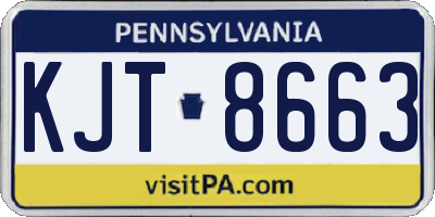 PA license plate KJT8663