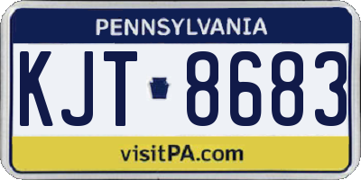 PA license plate KJT8683