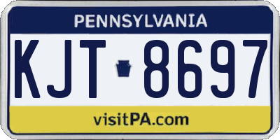 PA license plate KJT8697