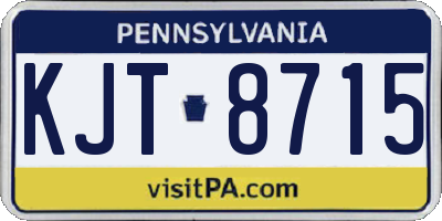 PA license plate KJT8715