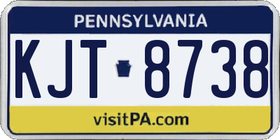 PA license plate KJT8738