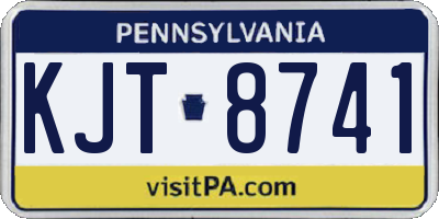 PA license plate KJT8741