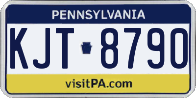 PA license plate KJT8790