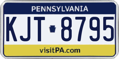 PA license plate KJT8795