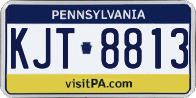 PA license plate KJT8813