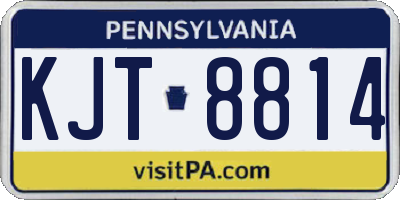 PA license plate KJT8814
