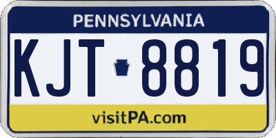 PA license plate KJT8819