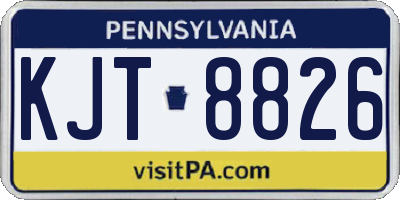 PA license plate KJT8826