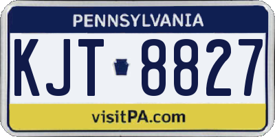 PA license plate KJT8827