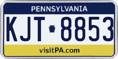 PA license plate KJT8853