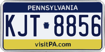 PA license plate KJT8856