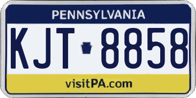 PA license plate KJT8858