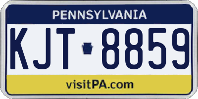 PA license plate KJT8859
