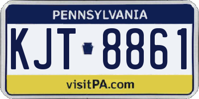 PA license plate KJT8861