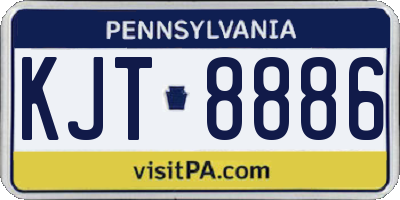 PA license plate KJT8886