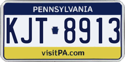 PA license plate KJT8913