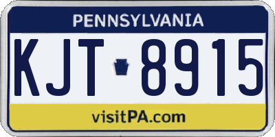 PA license plate KJT8915