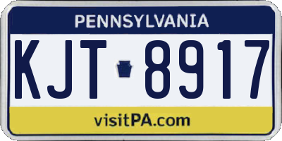 PA license plate KJT8917