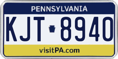 PA license plate KJT8940