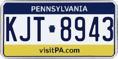 PA license plate KJT8943