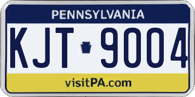 PA license plate KJT9004