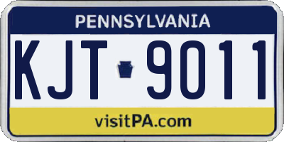 PA license plate KJT9011