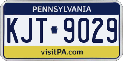 PA license plate KJT9029