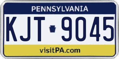PA license plate KJT9045