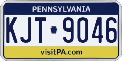PA license plate KJT9046