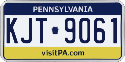 PA license plate KJT9061