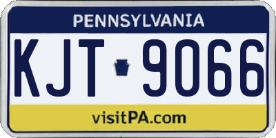 PA license plate KJT9066