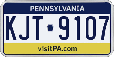 PA license plate KJT9107