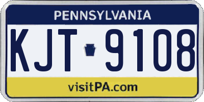 PA license plate KJT9108