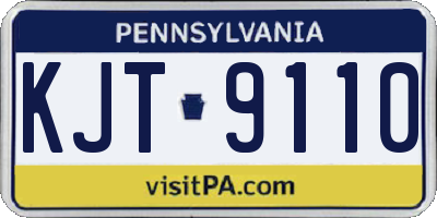 PA license plate KJT9110
