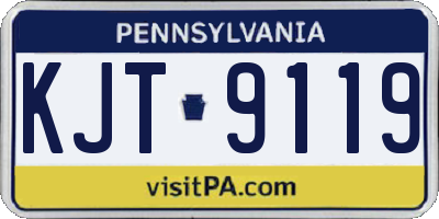 PA license plate KJT9119