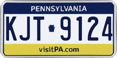 PA license plate KJT9124