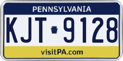 PA license plate KJT9128