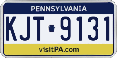 PA license plate KJT9131