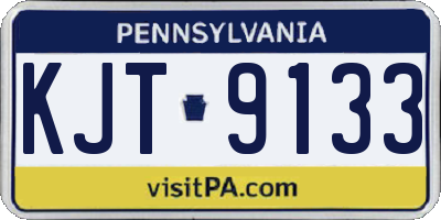 PA license plate KJT9133