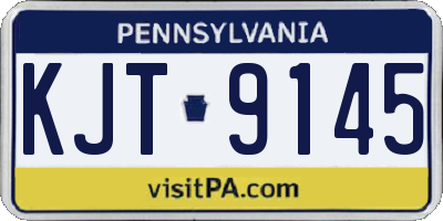 PA license plate KJT9145