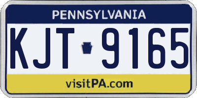 PA license plate KJT9165