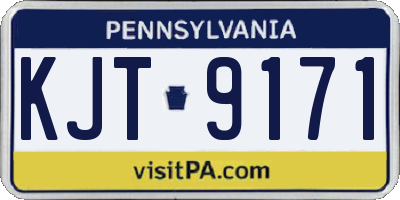 PA license plate KJT9171