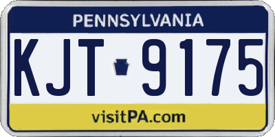 PA license plate KJT9175