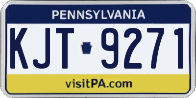 PA license plate KJT9271