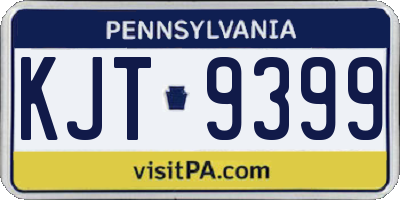 PA license plate KJT9399