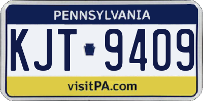 PA license plate KJT9409