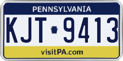 PA license plate KJT9413