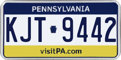 PA license plate KJT9442