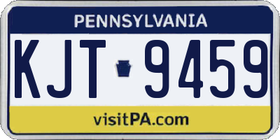 PA license plate KJT9459