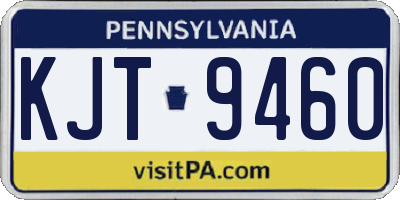 PA license plate KJT9460